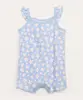 macaquinho infantil floral azul claro 9-12
