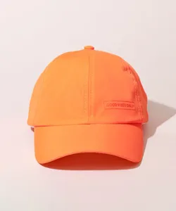 Boné Infantil "Good Vibes Only" Aba Curva Laranja Neon G
