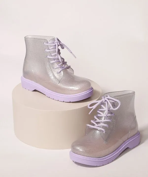Coturno Infantil Luelua com Glitter Lilás 31-32
