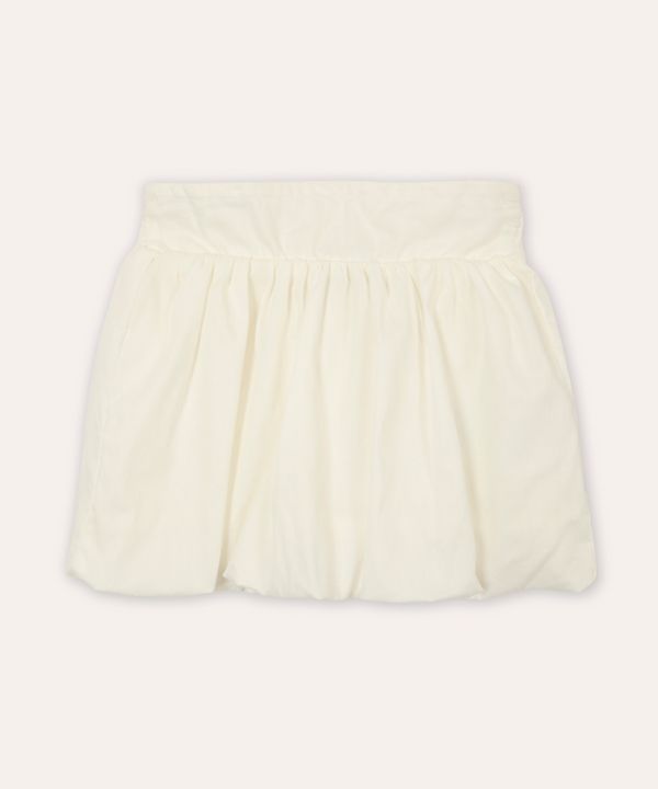saia balonê infantil de sarja off white 2