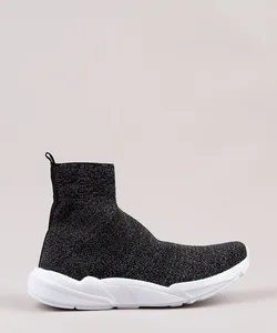 Tênis Meia Masculino Oneself Cano Alto Esportivo Cinza Mescla Escuro 40