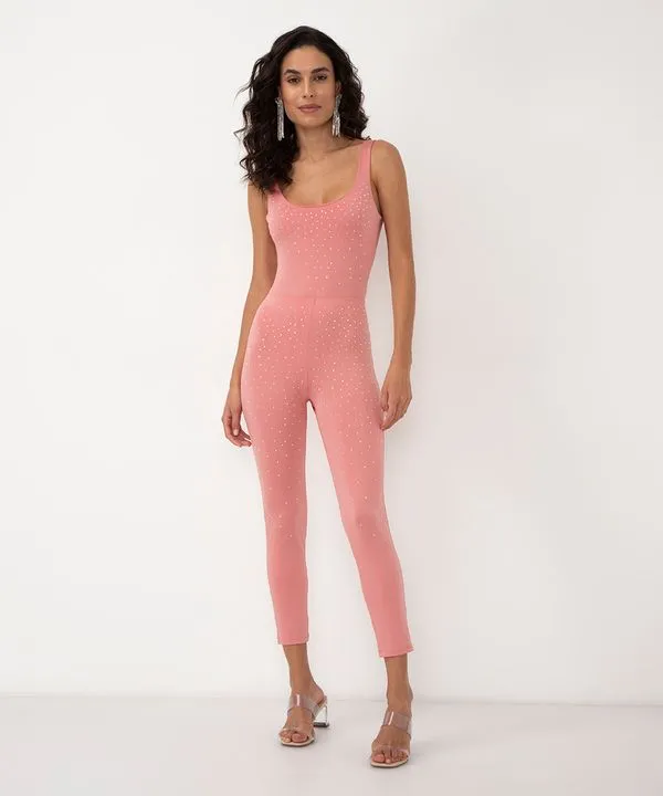 calça legging com brilho cintura alta com elástico rosa P