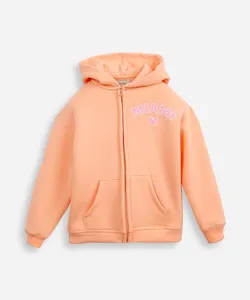 blusão infantil de moletom com zíper e capuz bts laranja 6