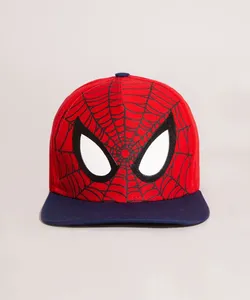 Boné Infantil Aba Reta Homem Aranha Vermelho G