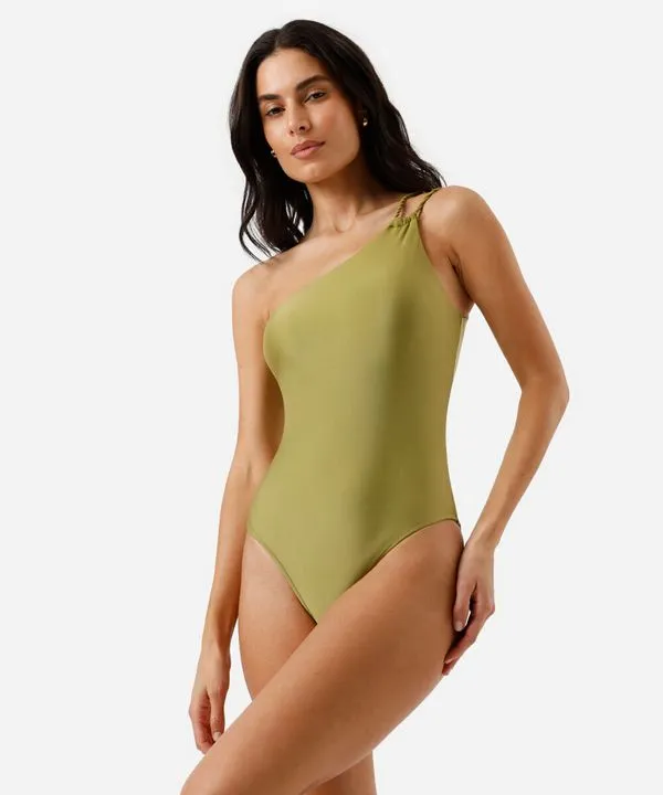 maiô ombro único feminino verde G