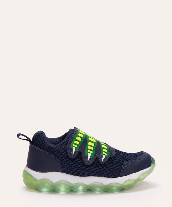 tênis infantil com velcro pata azul marinho 24
