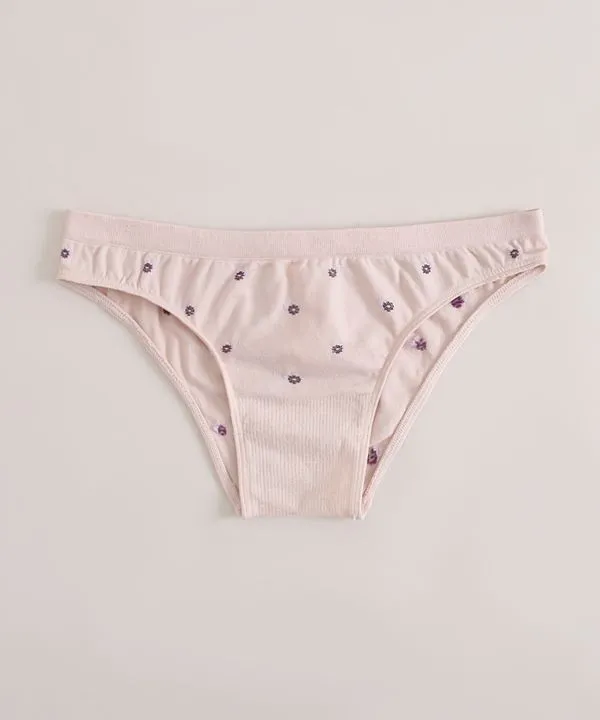 Calcinha Juvenil Trifil Biquíni Estampada de Flores Rosa M