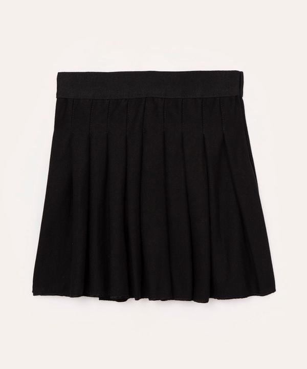 saia plissada flanelada infantil preta 8