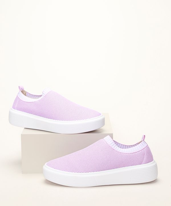 Tênis Feminino Beira Rio Flatform sem Costura Lilás 35