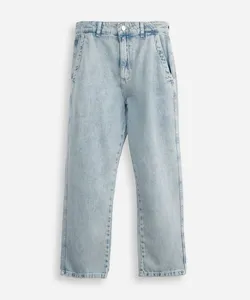 calça baggy juvenil jeans com bolsos azul 14