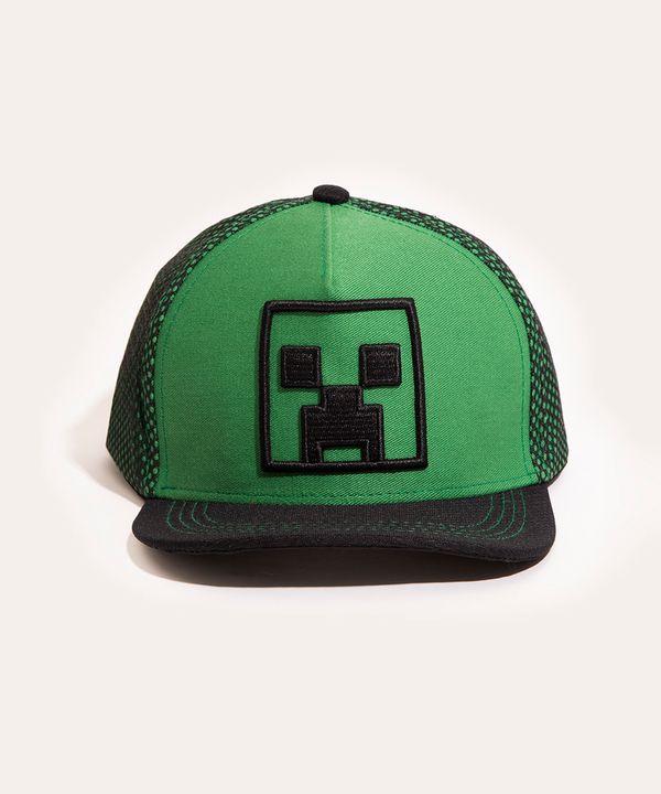 boné infantil aba reta minecraft verde G