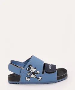sandália infantil mickey com velcro azul 26