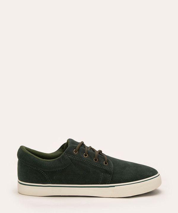 tênis de suede cano baixo verde 38