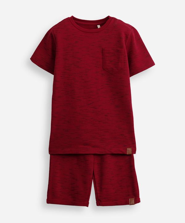 conjunto infantil de algodão mesclado vermelho 10
