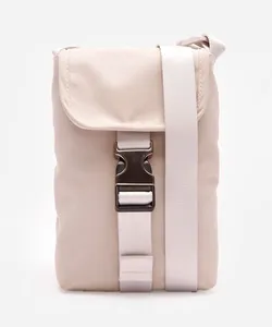 bolsa shoulder transversal bege UNICO