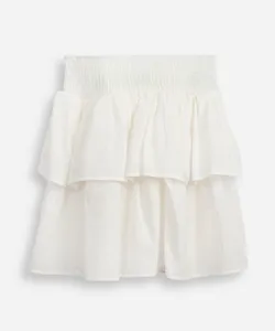 saia curta juvenil com lastex off white 16