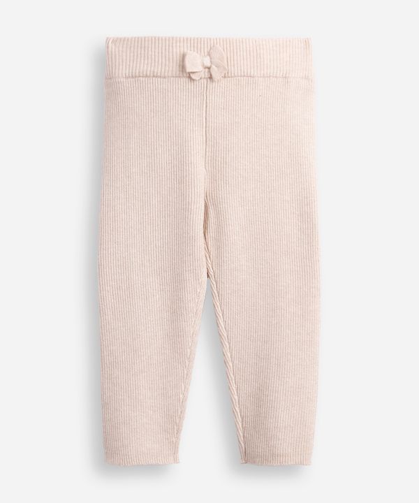 legging infantil tricot laço bege 5