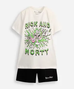 pijama curto juvenil rick e morty off white 14