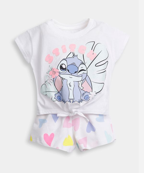 conjunto infantil curto stitch moletinho colorido 4