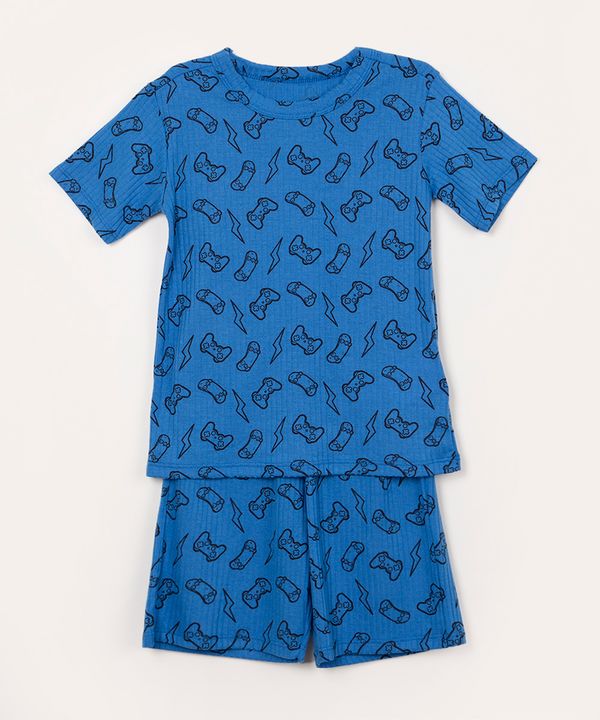 pijama infantil curto games colorido 8