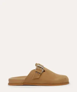 mule clog com fivela oneself bege 36