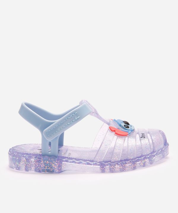 sandália fechada infantil stitch com brilho transparente 21