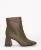 bota cano curto salto bloco médio oneself verde militar 39