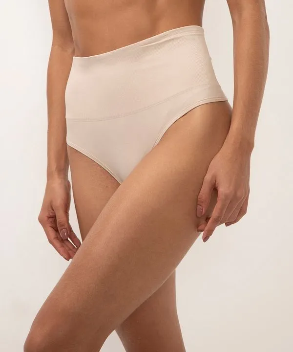calcinha delrio modeladora fio dental bege P