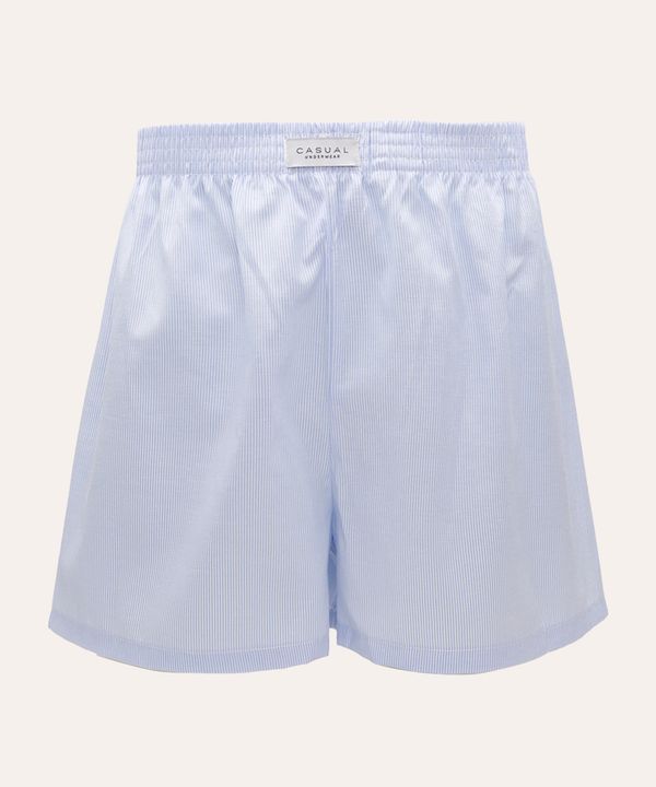 cueca samba canção de algodão listrada azul GG
