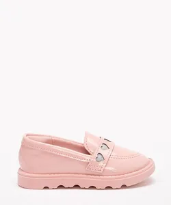 mocassim infantil corações molekinha rosa 23