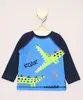 Blusa de Praia Infantil Raglan Jacaré Manga Longa com Proteção UV50+ Azul 4
