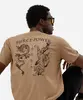 camiseta masculina de algodão estampada marrom G