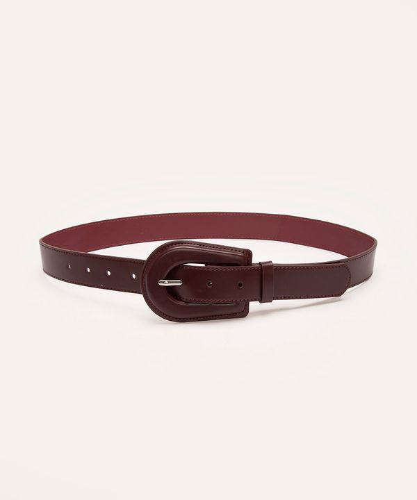 cinto com fivela forrada marrom 85CM