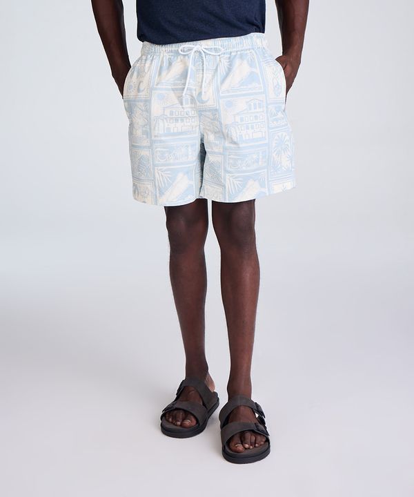 short reto masculino estampado off white G