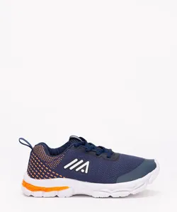 tênis infantil com recorte esportivo azul marinho 30