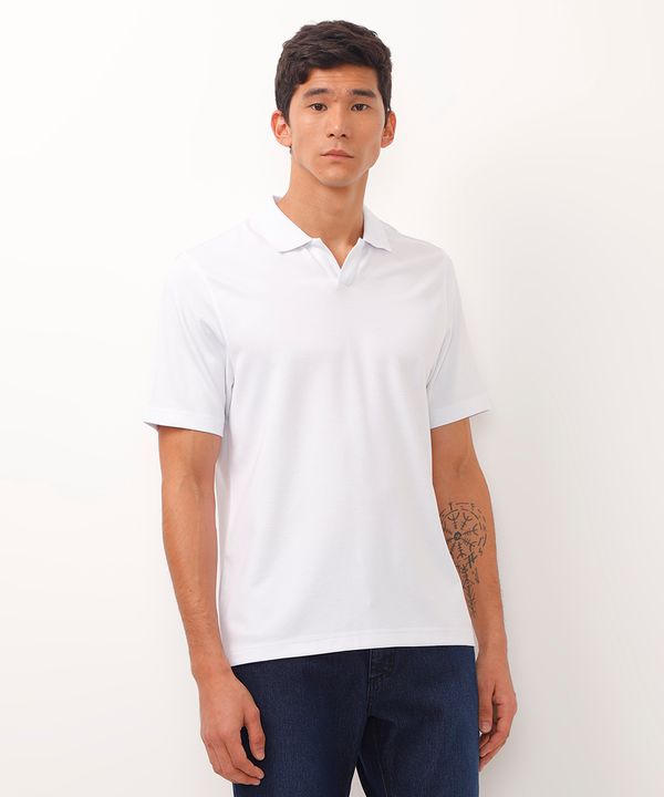 polo comfort de viscose branco M