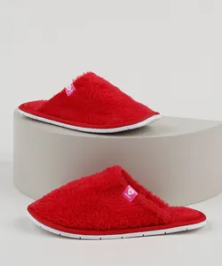 Pantufa Slipper de Pelo Infantil Molekinha Vermelha 34