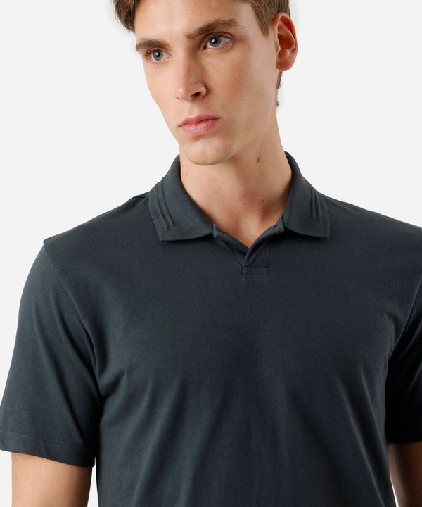 polo masculina de algodão manga curta verde GG