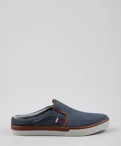 Tênis Slip On Mule Jeans Masculino Oneself Azul Médio 38