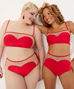 biquíni top regata coração alexia hentsch vermelho PP