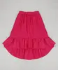 Saia Infantil Midi Transpassada com Amarração e Babado Rosa 4