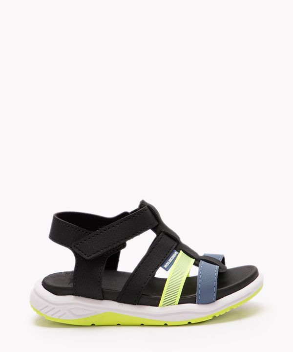 papete infantil com tiras e velcro molekinho preta 25