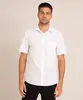 camisa de tricoline manga curta com bolso branco 4