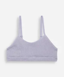 sutiã infantil lurex canelado lilás G