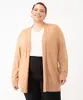suéter capa de tricot plus size - bege GG1