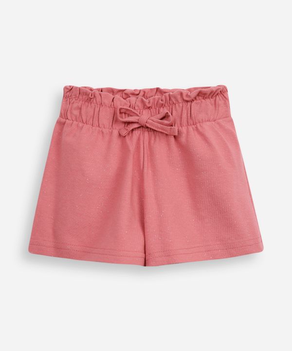 short clochard infantil com glitter rosa 2