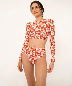 biquíni calcinha tanga hot pants orla cosmo com proteção uv50 laranja GG