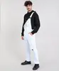 Macacão Jeans Masculino Slim com Rasgos Azul Claro 38