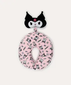 apoio de pescoço com máscara de dormir kuromi rosa UNICO