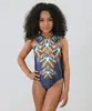 Maiô Infantil Cia. Marítima Tal Mãe Tal Filha Estampado Boho Chic com Proteção UV50+ Azul Marinho 6